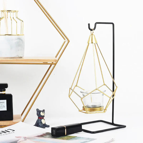 Black & Gold Hanging Tealight Holder