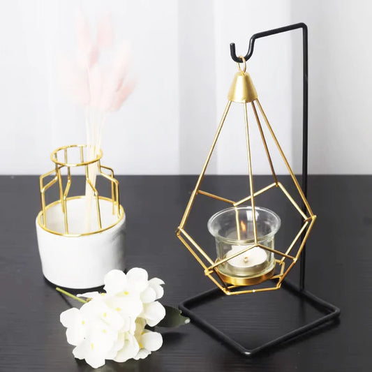 Black & Gold Hanging Tealight Holder