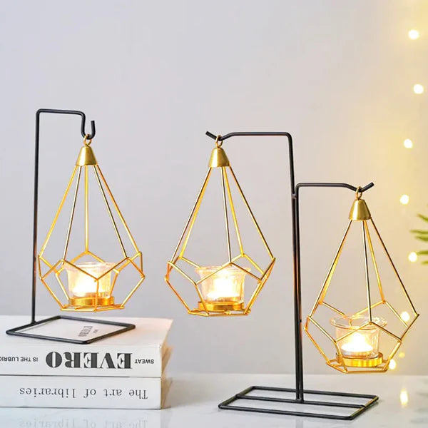 Black & Gold Hanging Tealight Holder