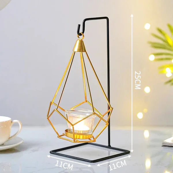 Black & Gold Hanging Tealight Holder