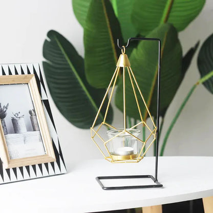 Black & Gold Hanging Tealight Holder