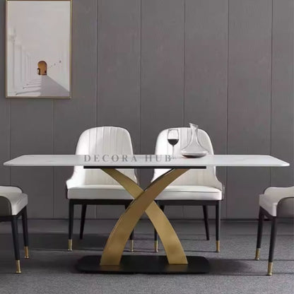 Nordic White Marble Dining table 6 Seater Dining Table