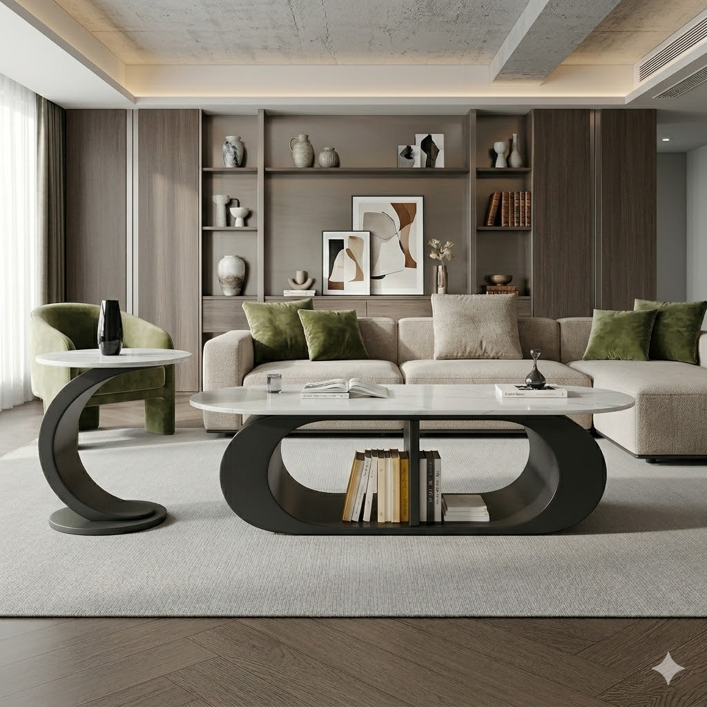 Oval Shape centre with Black Base