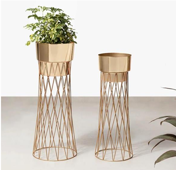 Mesh Base Classic Gold Planter