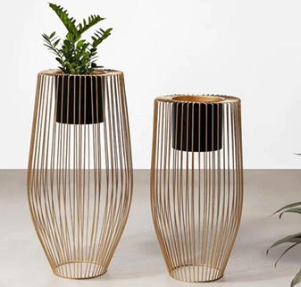 Golden Cage base Decorative Planter