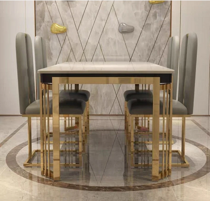 Celestial Luxurious White Marble Dining table