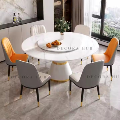 Rotational Marble Top Dining Table