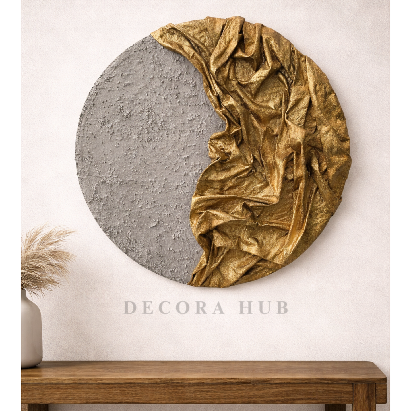 Round 3D texture wall art 