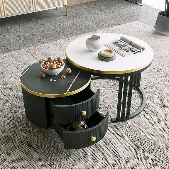 Decorative Black Nesting Table With Storage – black nesting table with storage by DecoraHub