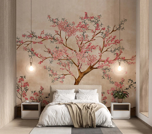 Pink Cherry Blossom Tree Wallpaper