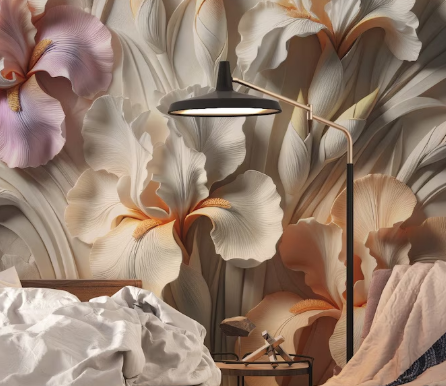 Soft Colored Flowers 3D Wallpaper