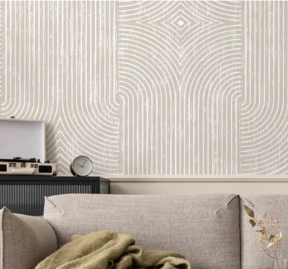 Neutral Boho Abstract Wallpaper