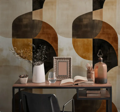 Mid-Century Geometric Wallpaper