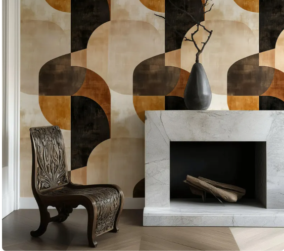 Mid-Century Geometric Wallpaper