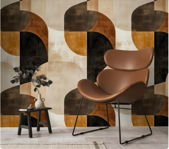 Mid-Century Geometric Wallpaper