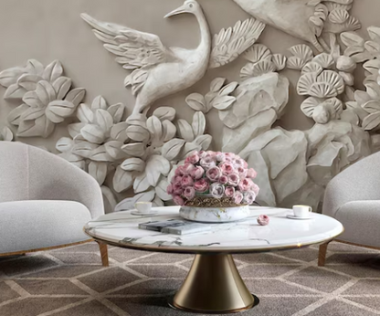 White Bird Sculpture WallPaper