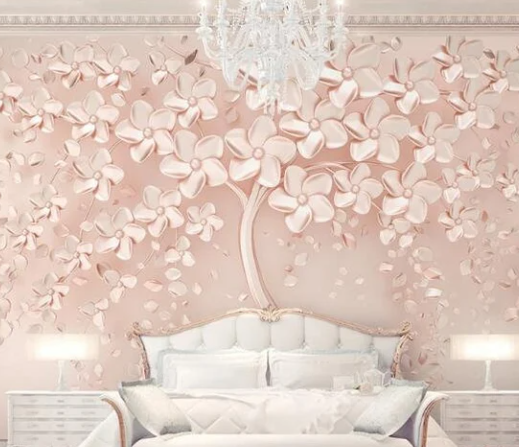 Pink Flowers Tree Wallpaper