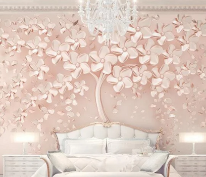 Pink Flowers Tree Wallpaper
