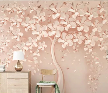 Pink Flowers Tree Wallpaper