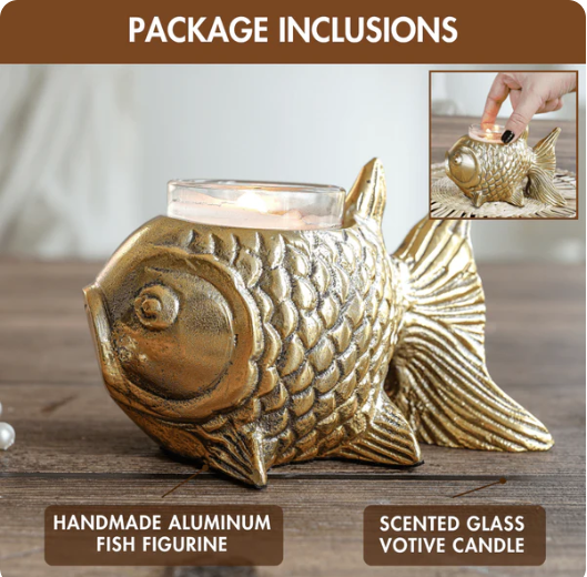Metal Fish Candle Holder
