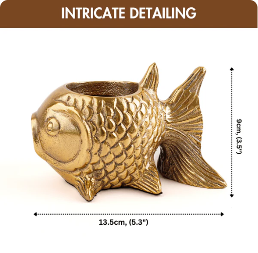 Metal Fish Candle Holder