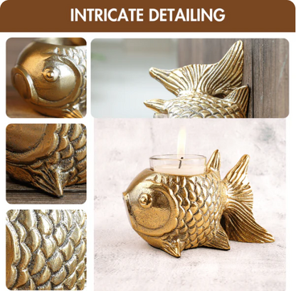 Metal Fish Candle Holder