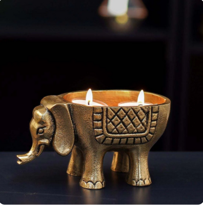 Elephant Metal Candle Holder