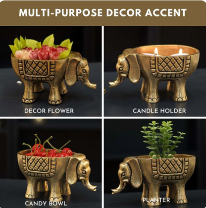 Elephant Metal Candle Holder