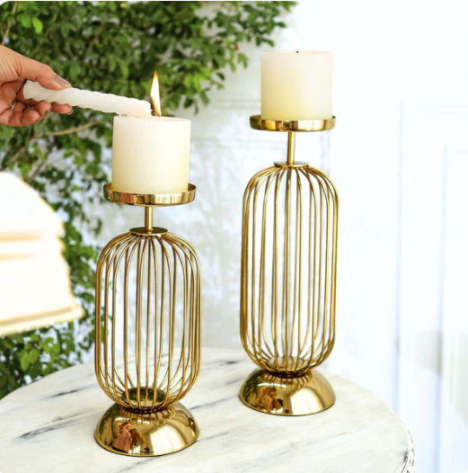 Cage Candle Holder Set