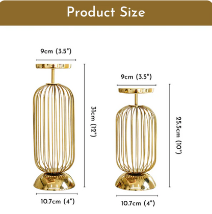 Cage Candle Holder Set