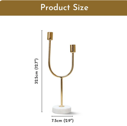 Dual Arc Metal Candle Holder