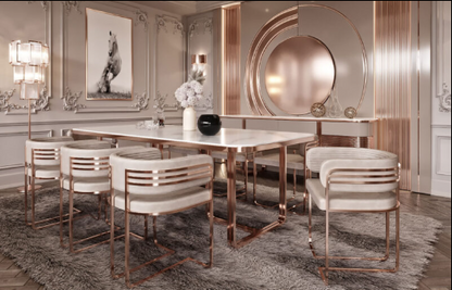 Rose Gold Luxurious  Dining Table