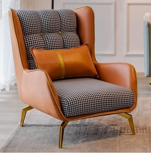 Luxury Accent Armchair With Footstool