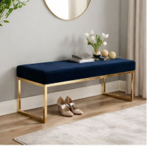 Elegant Modern Bench In Blue Colour