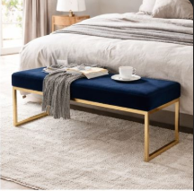 Elegant Modern Bench In Blue Colour