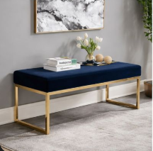 Elegant Modern Bench In Blue Colour