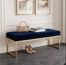 Elegant Modern Bench In Blue Colour