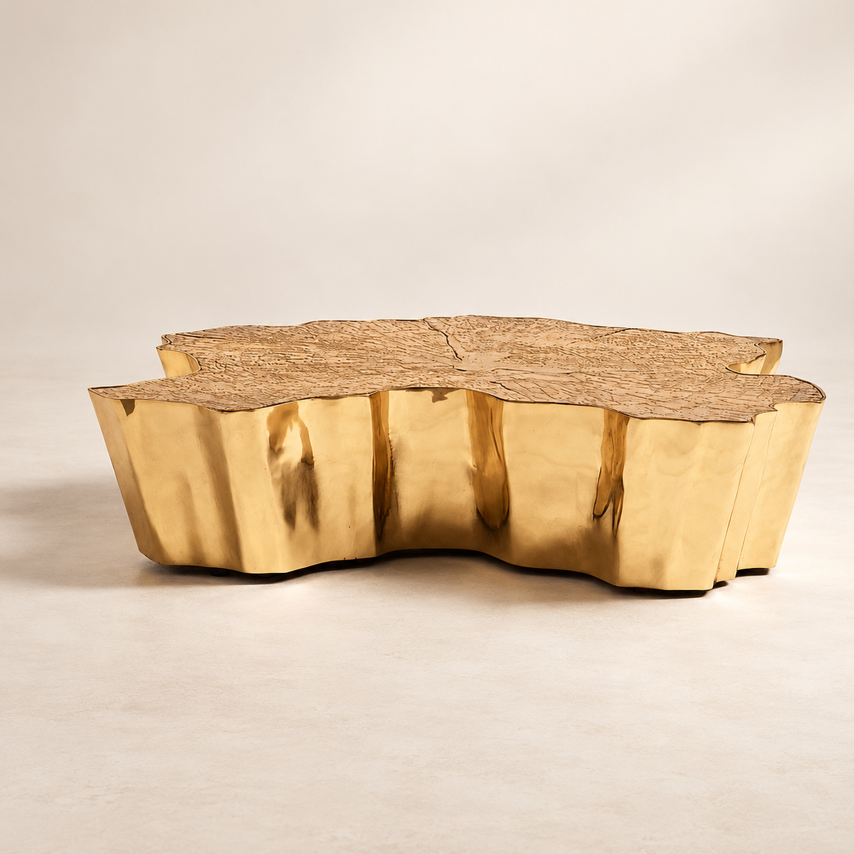 Sequoia Gold Tree Trunk Centre Table for Living Room