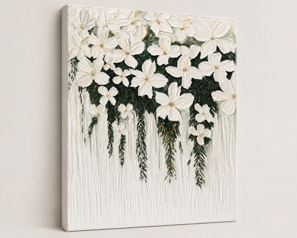 Soft Alabaster Floral Wall Art