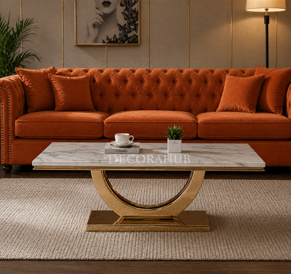 Sterling Stainless Steel base center table Golden colour