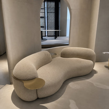 Premium Taupe Curve 3 Seater Sofa for Living Room