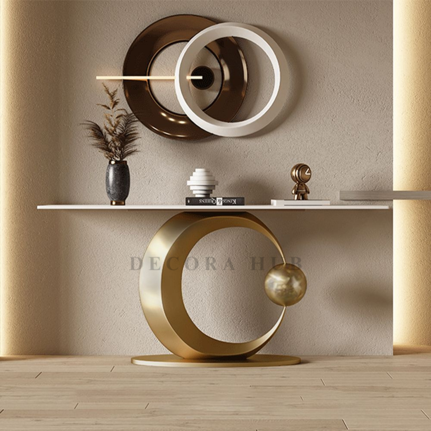 The Celestia Crescent Console Table