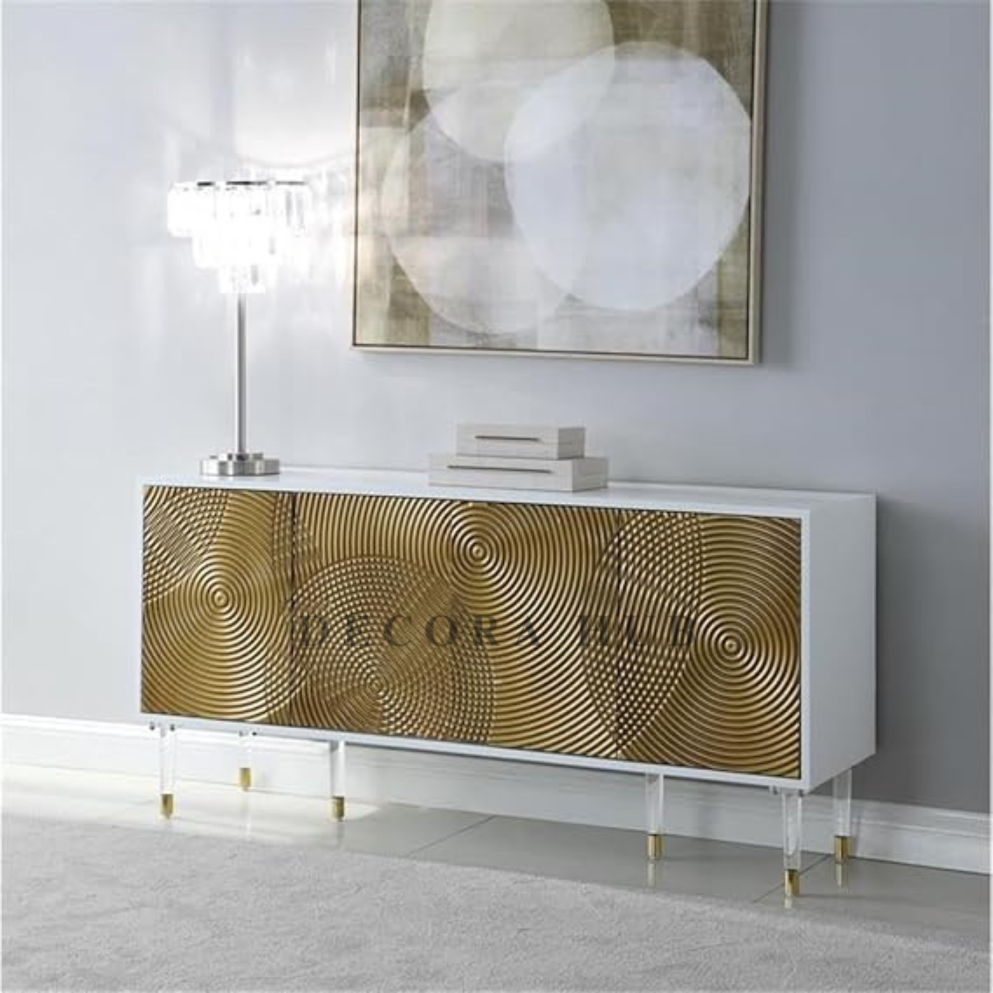 The Velvet Gold Wooden Console Table - image 2