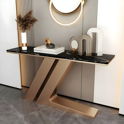 The Zenith Marble Geometric Console Table - image 2