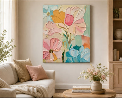 The Impasto Garden Textured Wall Art