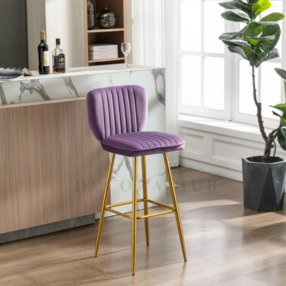 The Royal Wingback Velvet Stool – Velvet Wingback Stool by DecoraHub
