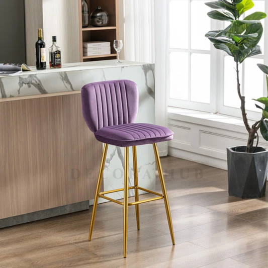 The Royal Wingback Velvet Stool