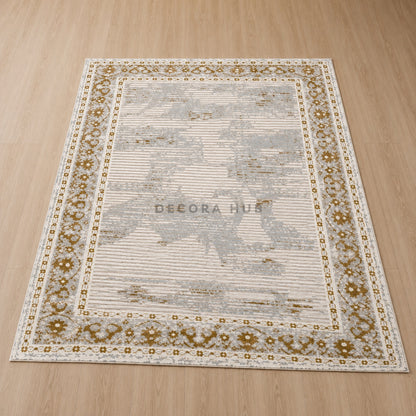 Turkish Delight Beige & Brown Carpet for Living Room – beige, brown and ivory Turkish area carpet by DecoraHub (view 2)