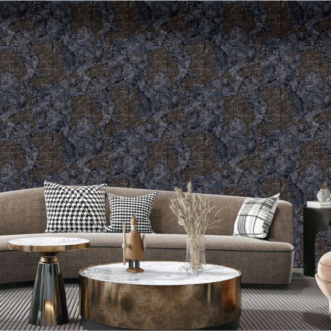 Dorian Slate Luxurious Wallpaper
