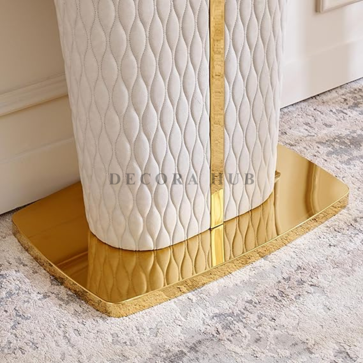 Urban Slim White Marble Top Console Table - image 4
